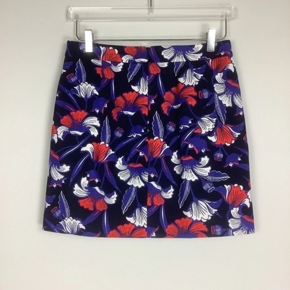 J.Crew Basketweave Floral‎ Skirt Style A0111 Size 4